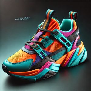 Tenis colorido, feito com tecido CORDURA