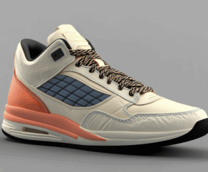 Foto de tênis no estilo Dad sneaker uma tendÊncia forte para o inverno 2026 , mercado masculino de calçados. Tecidos para cabedal com visual diferenciado e malha com visual esportivo e refinado. 