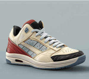 Foto de tênis no estilo Dad sneaker uma tendÊncia forte para o inverno 2026 , mercado masculino de calçados. Tecidos para cabedal com visual diferenciado e malha com visual esportivo e refinado. 