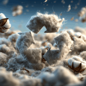 Simbolo de reciclagem feito com algodão